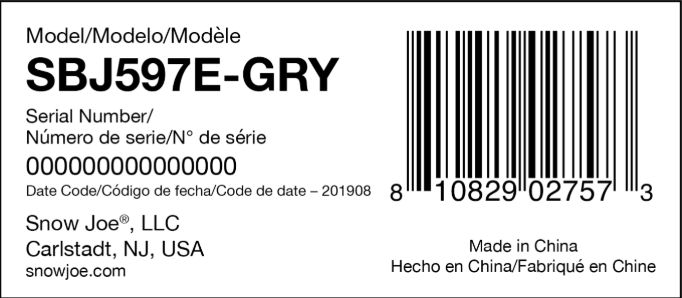 Location of date code on unit